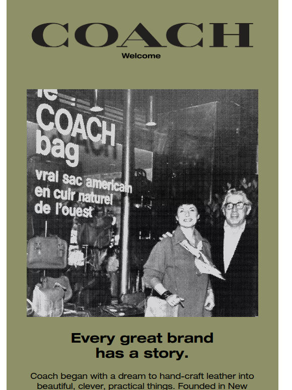 Welcome to Coach - Our Story Begins With You