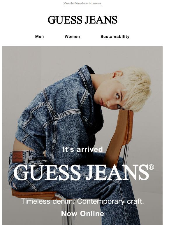 It’s here. It’s GUESS JEANS.