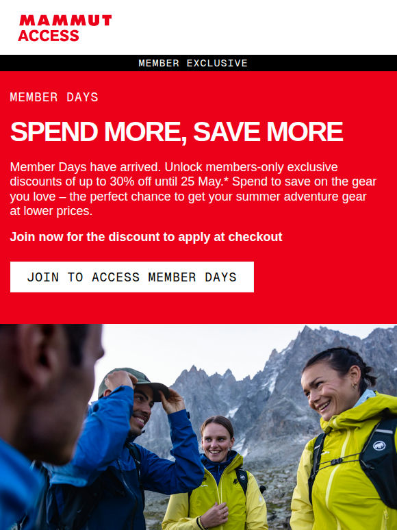Just for you – Member Days 🔐