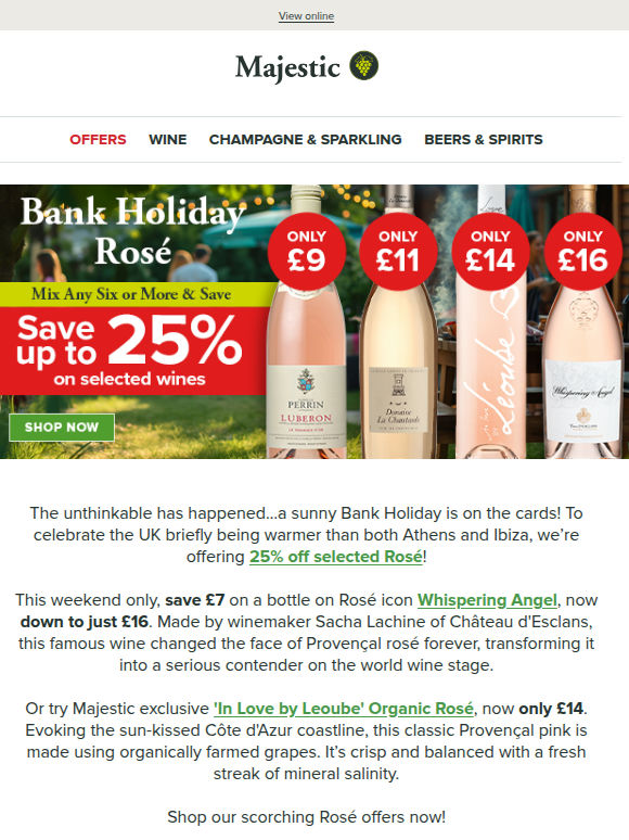 Whispering Angel £16! Save up to 25% on Rosé