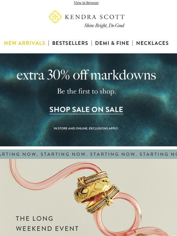 Extra 30% Off NEW Sale Styles 