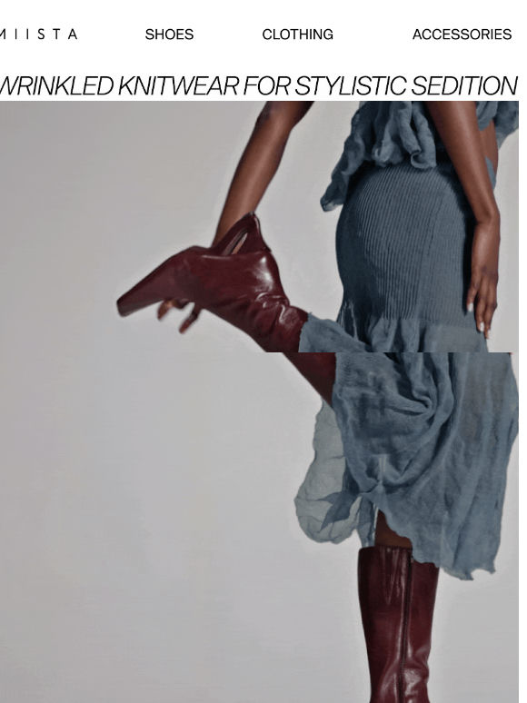 Wrinkled knitwear for styling sedition