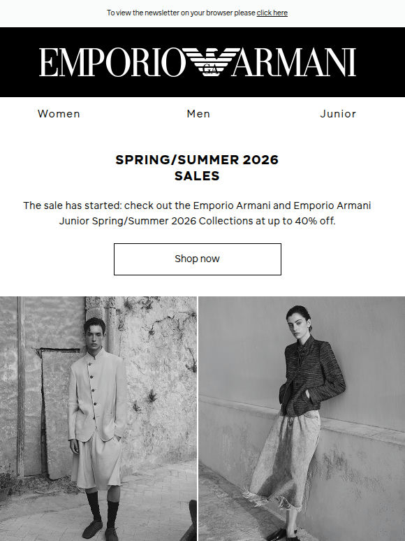 The Emporio Armani sale is kicking off