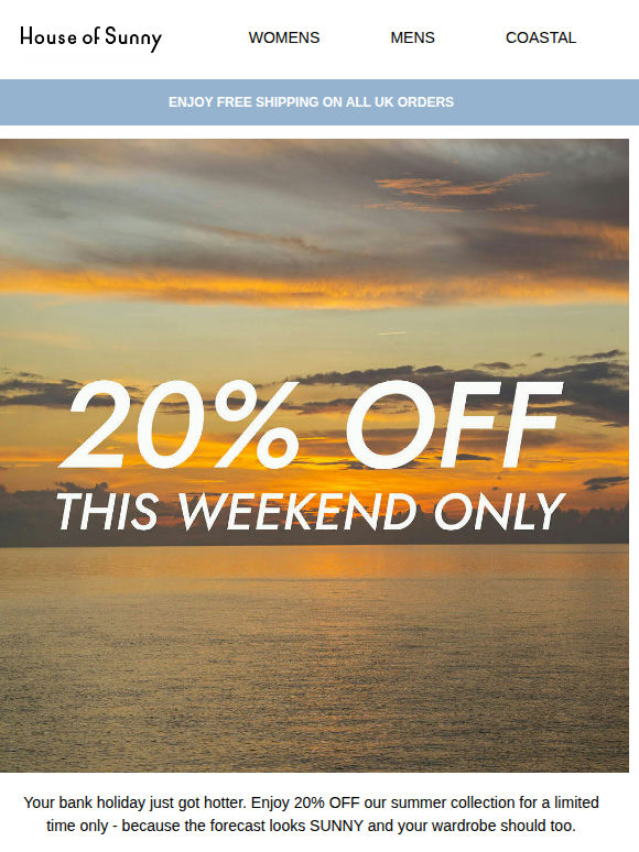 20% OFF FLASH SALE