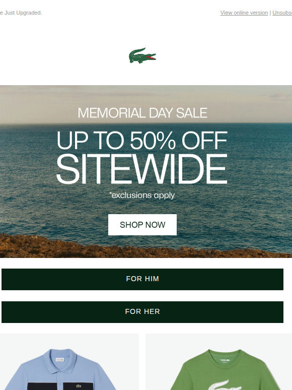 UP TO 50% OFF SITEWIDE*