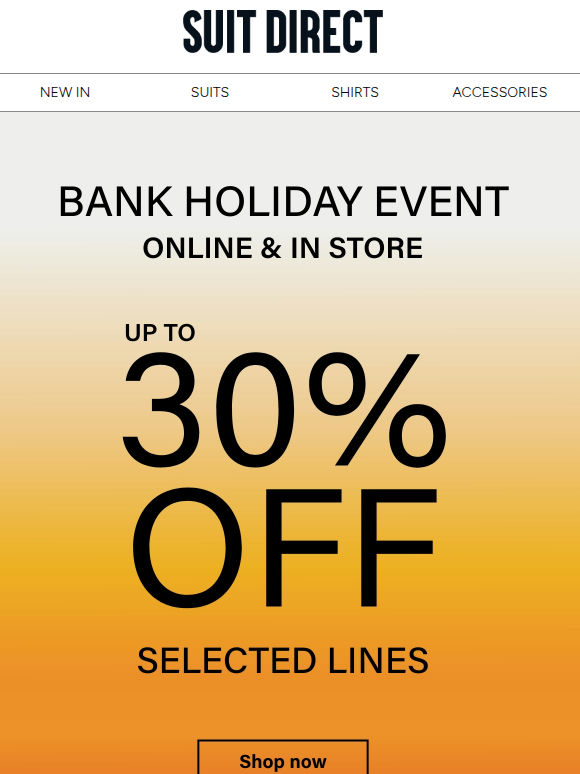 NOW LIVE: Up to 30% off*