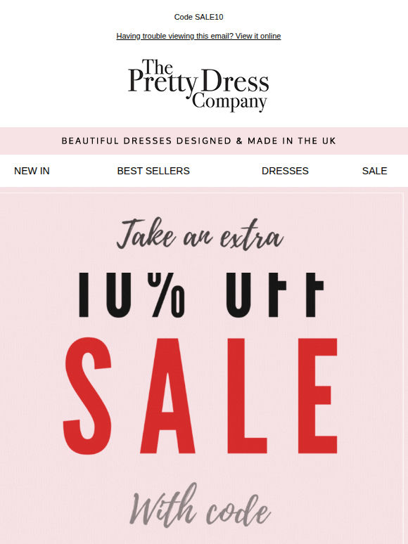 Sale on Sale take an extra 10% Off Sale