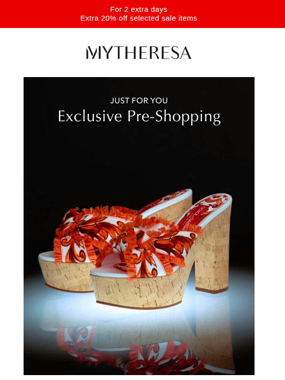 Exclusive pre-shopping: Dolce&Gabbana, Chloé, Prada