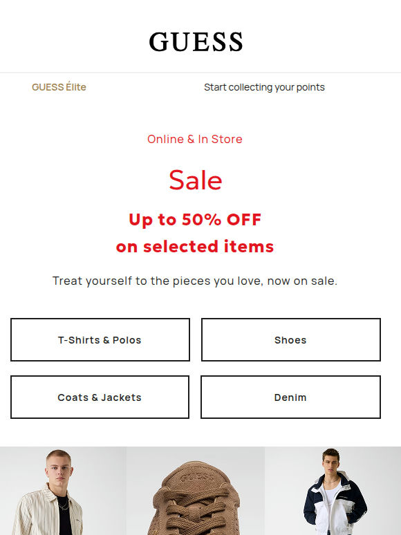 SALE | Selected styles up to 50% off