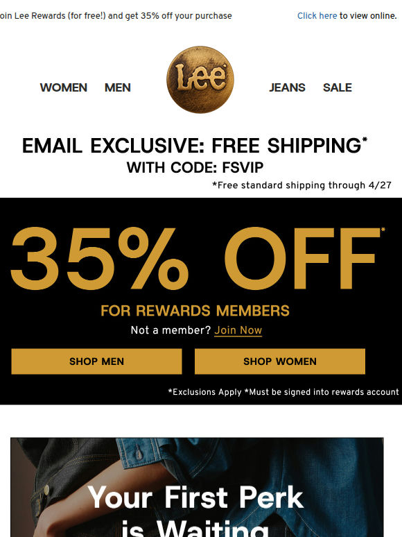 Members get 35% off + free shipping