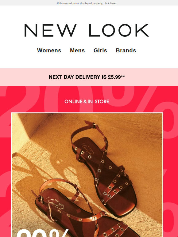 ENDS TOMORROW: 20% off all footwear