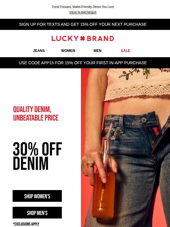 Summer Denim Delivery 👖 30% Off