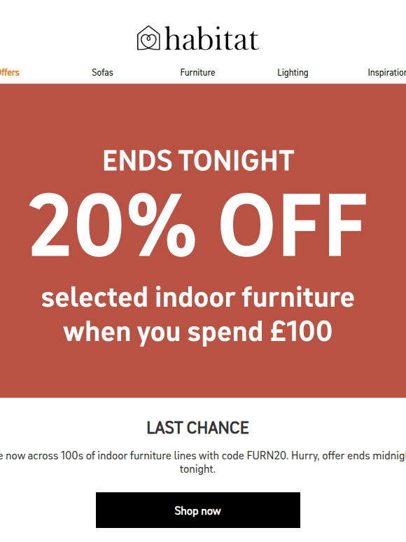 Last chance to save 20%
