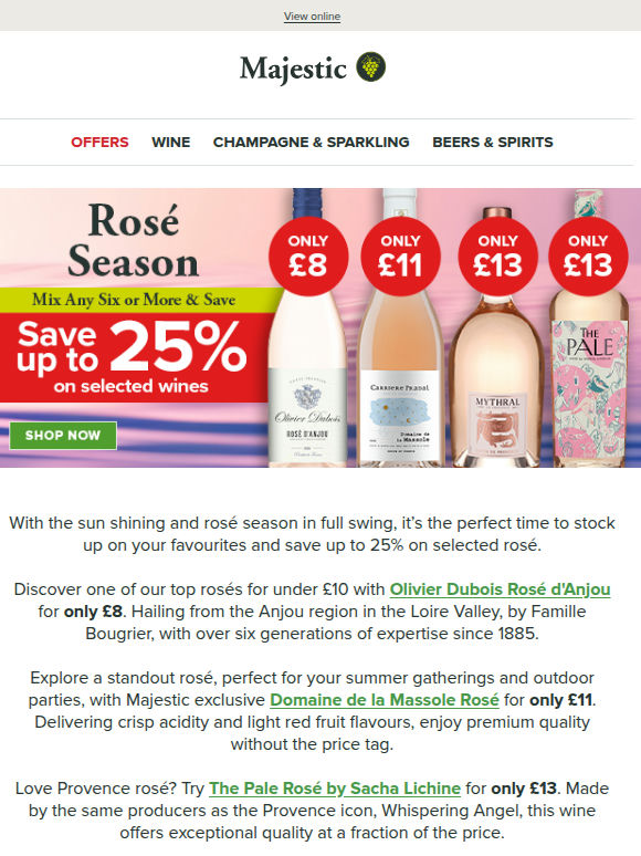 Stock up for rosé season & save up to 25%