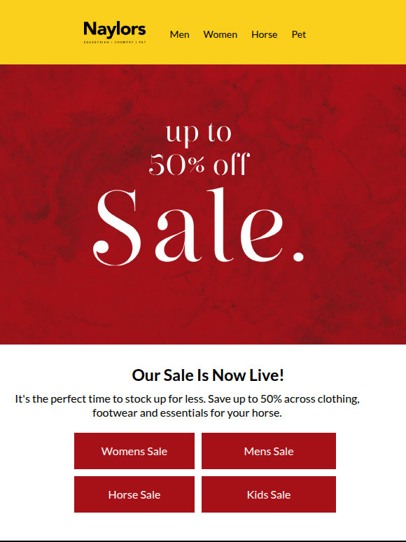 SALE Now Live | Up to 50% OFF