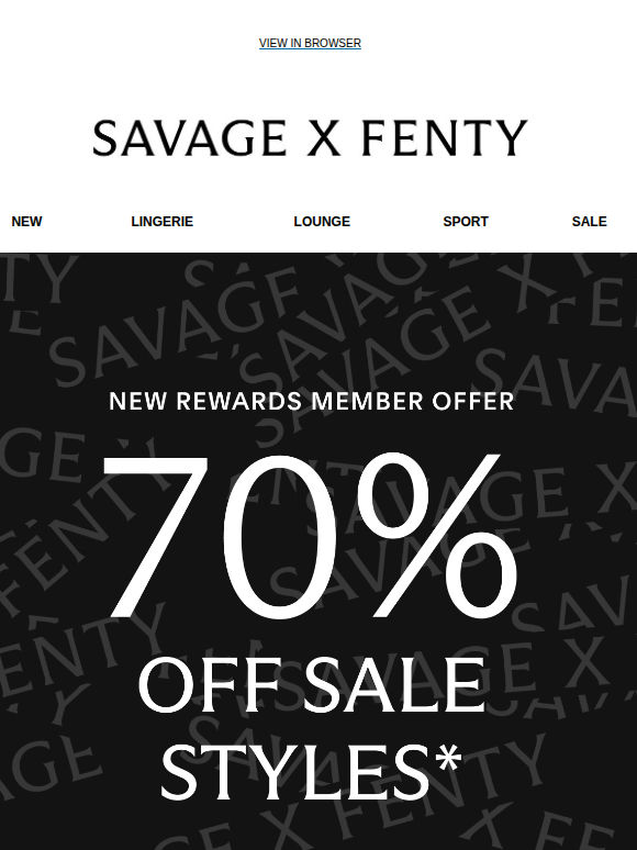 70% OFF Sale Styles 😍 