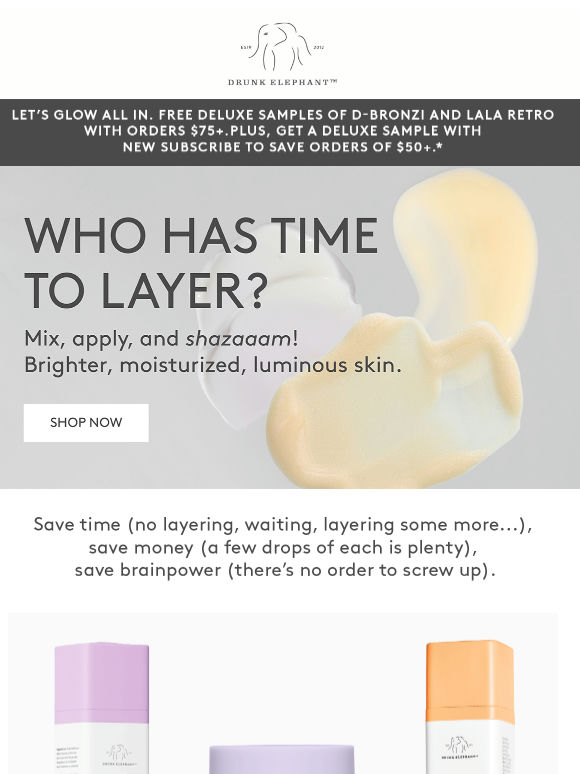 Skincare with options