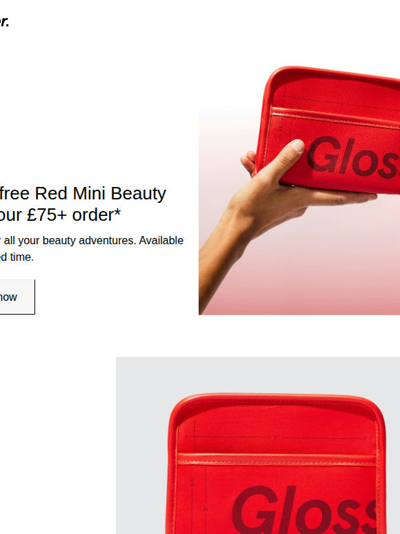 What’s free, red, + can hold your makeup essentials?