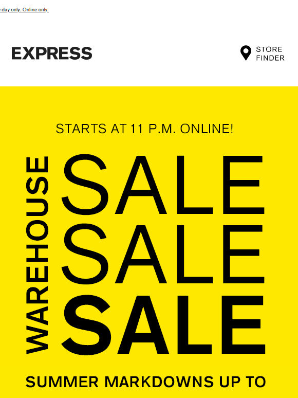 ⚠️ Starts at 11 p.m. | Up to 85% OFF summer markdowns! ⚠️