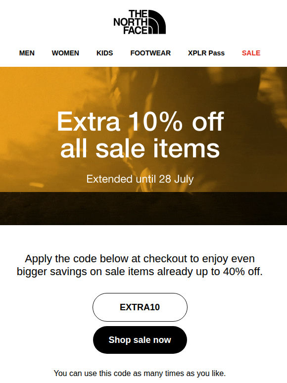 Extra 10% off Sale extended!💥