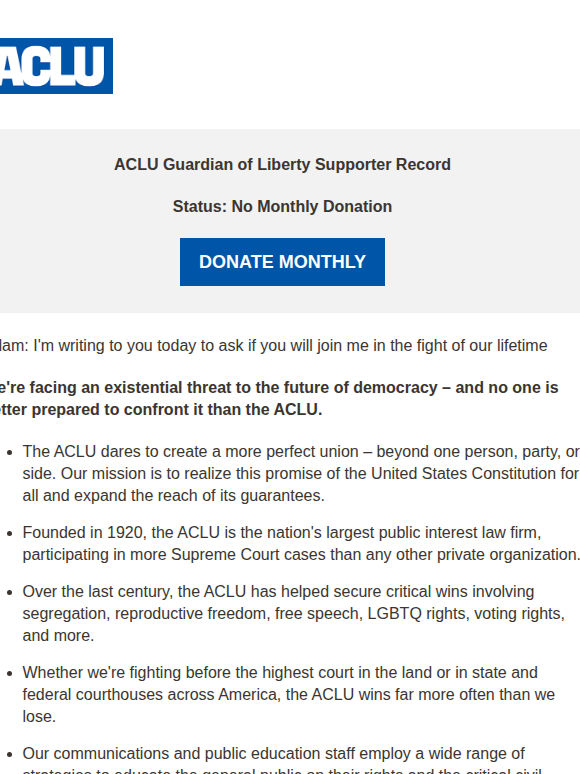 Adam, our rights are under attack
