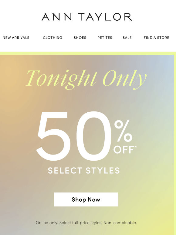 You’re Getting 50% Off — For Tonight Only