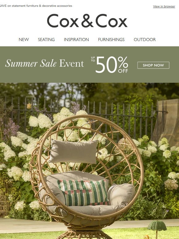 Summer SALE Event - Up to 50% OFF garden style
