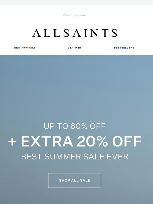 Now Take An Extra 20% Off Sale