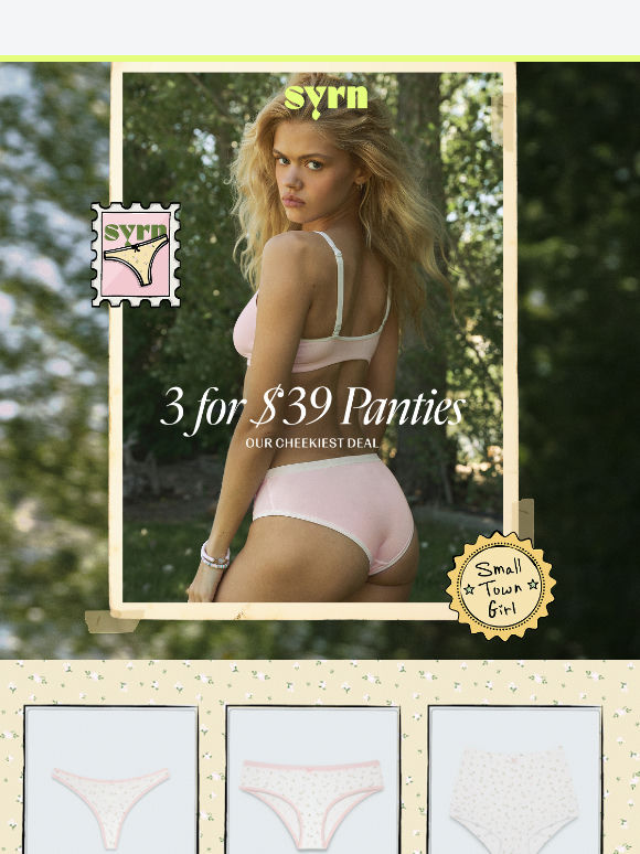 3 for $39 Playful Panties