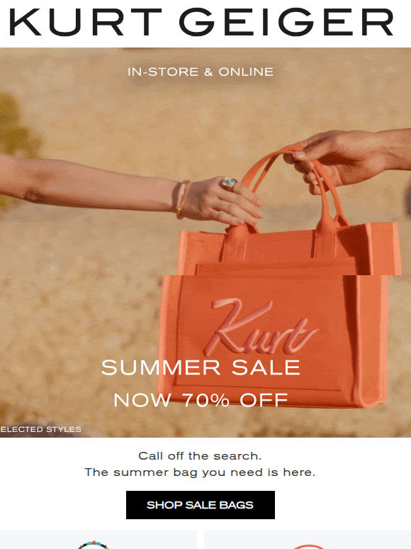 70% Off Selected Summer Bags