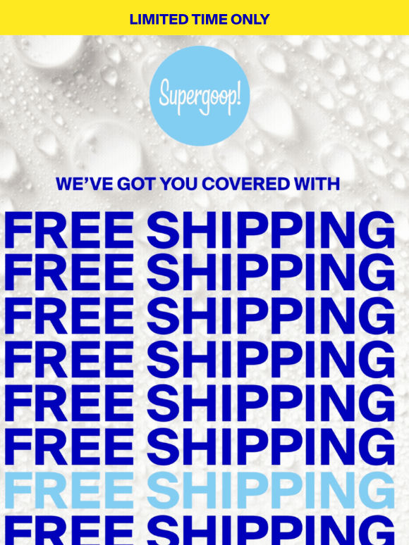FREE shipping on SPF for a limited time ☀️