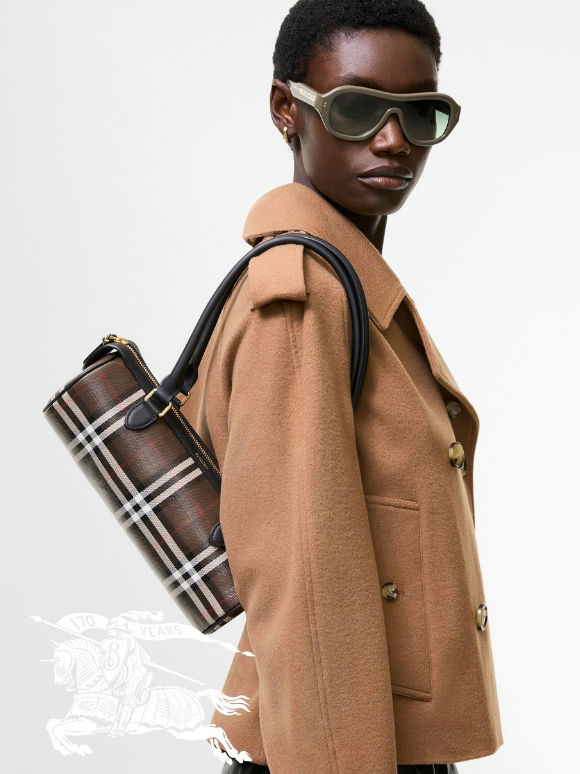Check bags in new chocolate brown