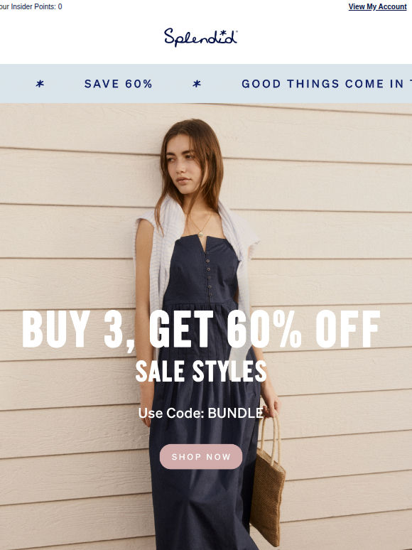 Buy 3 = Get 60% OFF
