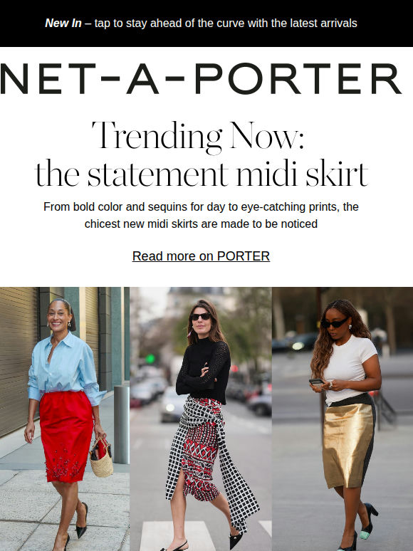 Trending Now: the statement midi skirt