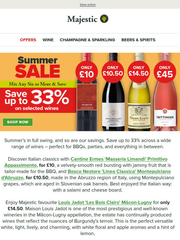 SAVE up to 33% with our Summer Sale