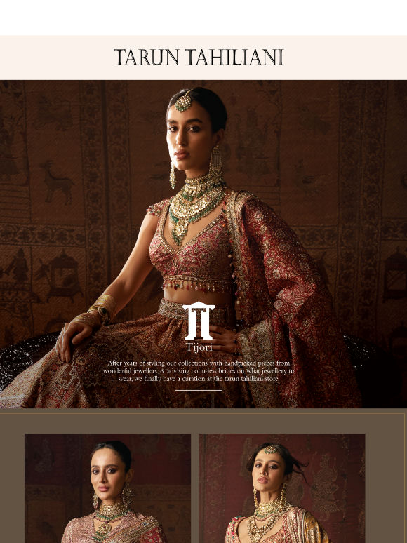 Tarun Tahiliani | Tijori - Join us & Savour the Jewels
