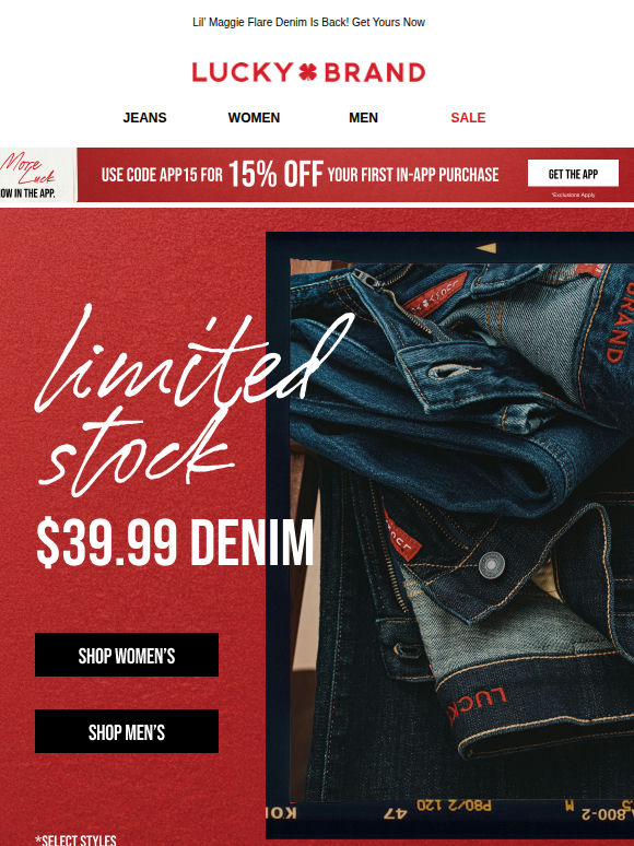 SALE! Denim Just $39.99 👖