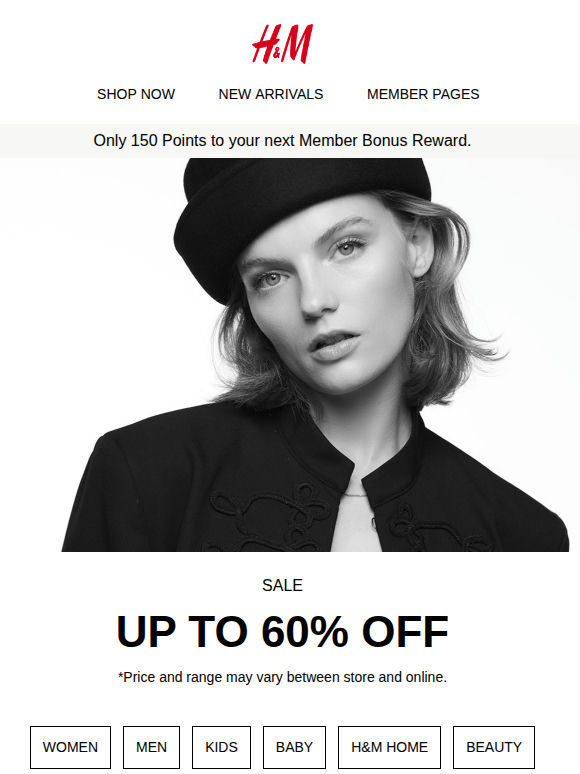 Sale up to 60% off