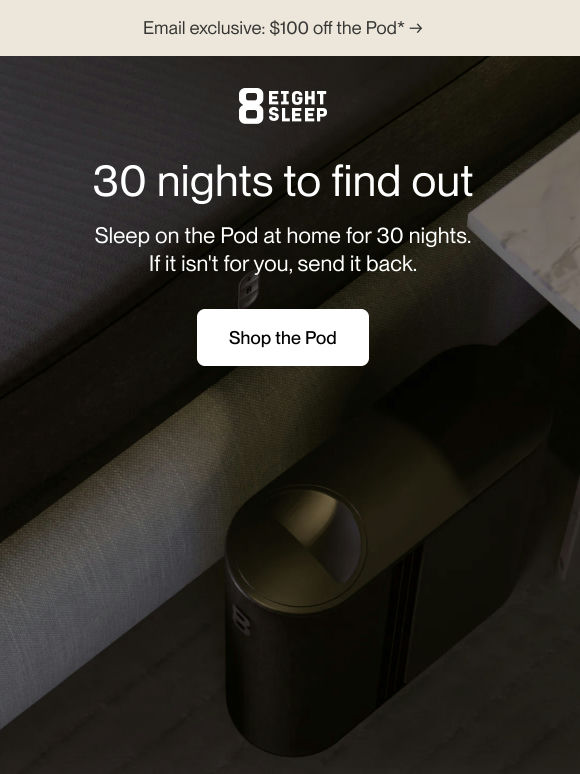 Not sure yet? You get 30 nights to find out*