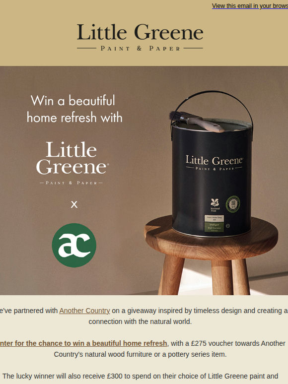 Win with Another Country x Little Greene