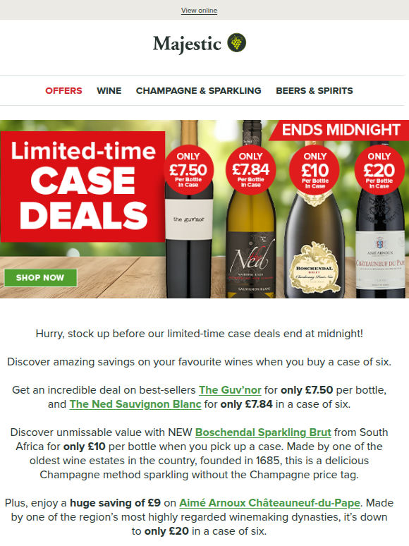 Case deals end at midnight: The Guv’nor, The Ned & more!