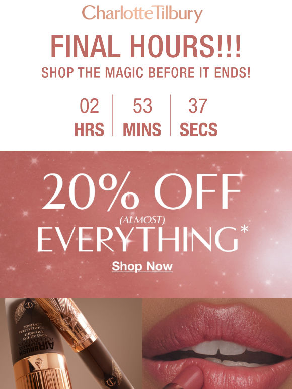 FINAL HOURS! 20% Off Almost Everything! 🚨😍