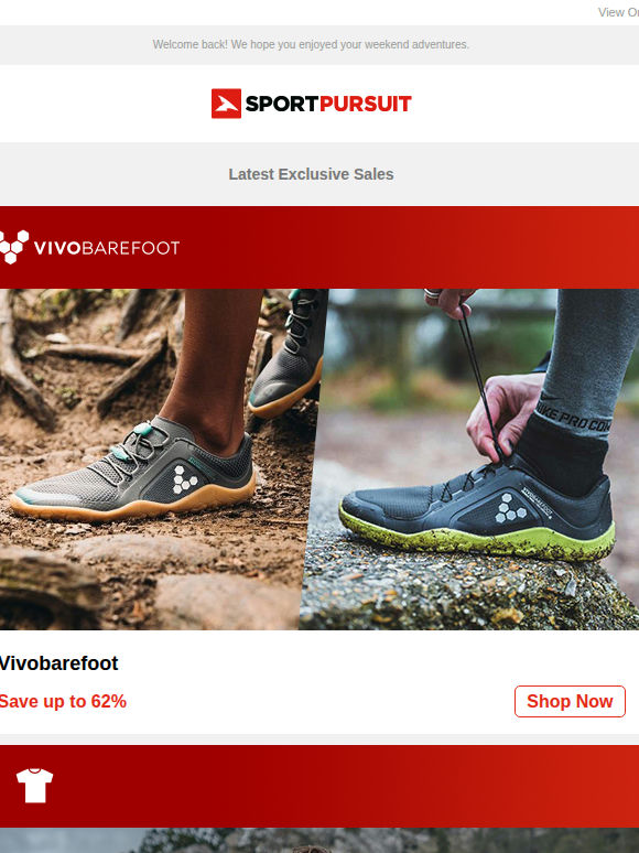Up to 75% Off: Vivobarefoot | Parkas | Rivelo Cycling | Sock Drawer Refresh | J Lindeberg - Price Drop