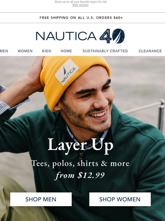 $12.99 & up: Tees, polos, shirts, and more