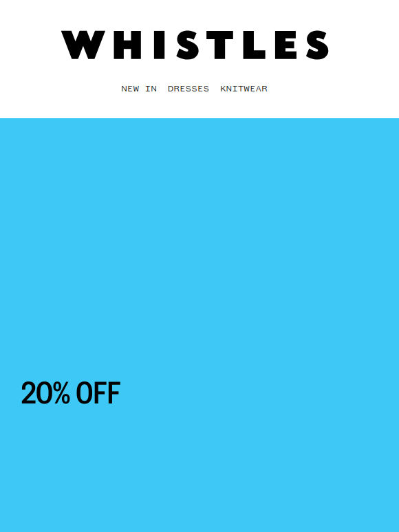 Now on: 20% off Knitwear & Coats