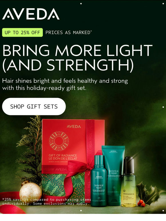 Holiday-ready hair in a gift set