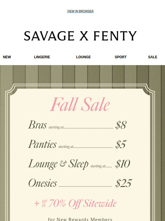 $8 Bras, $5 Panties, and $25 Onesies!
