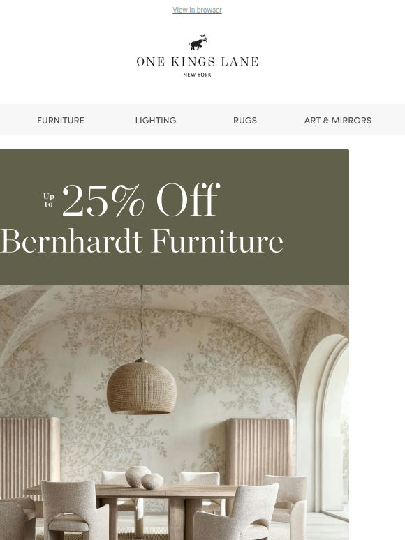 Bernhardt Furniture — Up to 25% Off