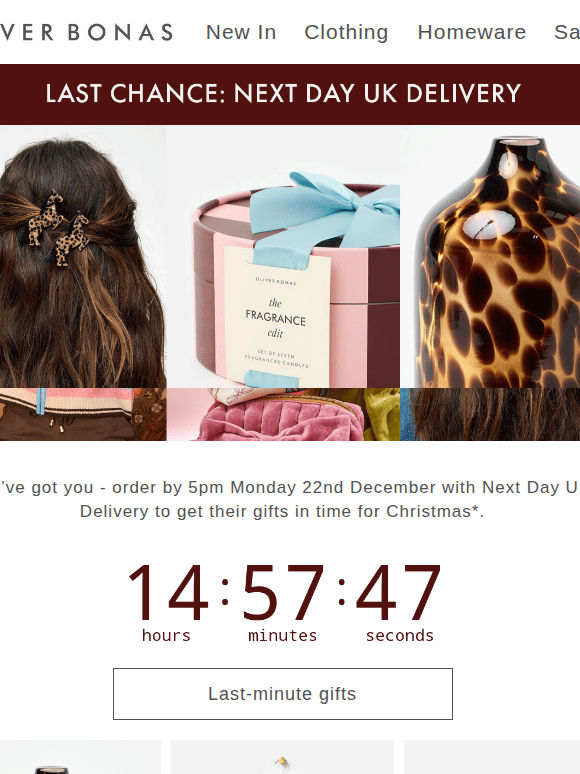 Next Day UK Delivery: last orders