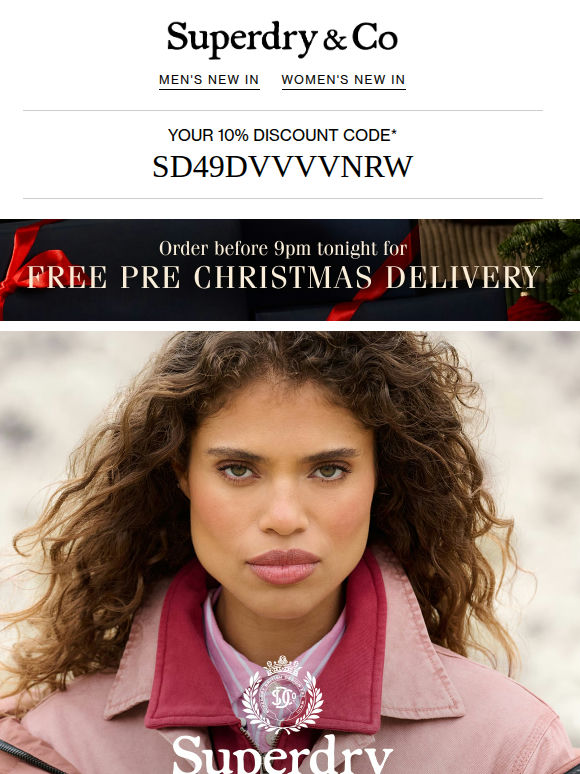 Last Chance! Free Delivery Before Christmas